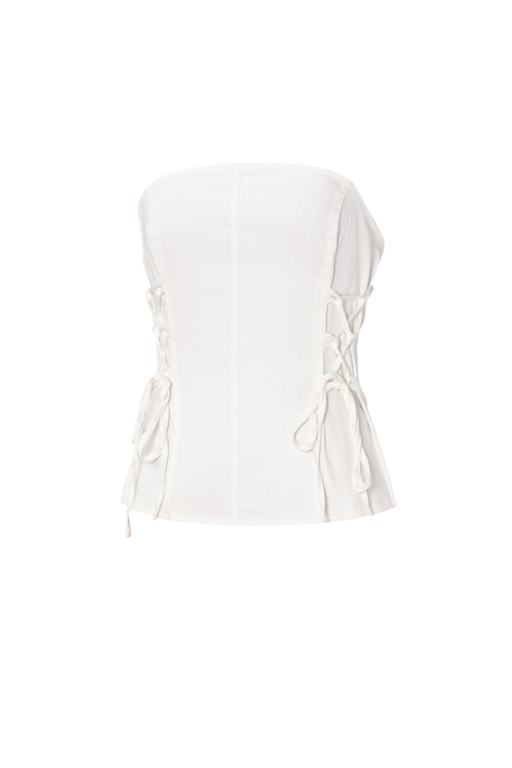 Denim Laced Tube Top