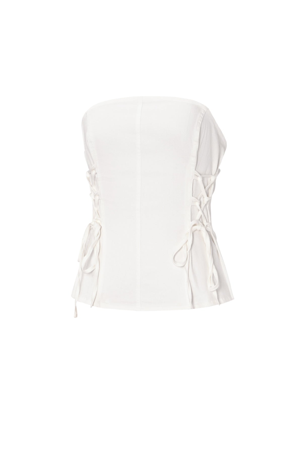 Denim Laced Tube Top