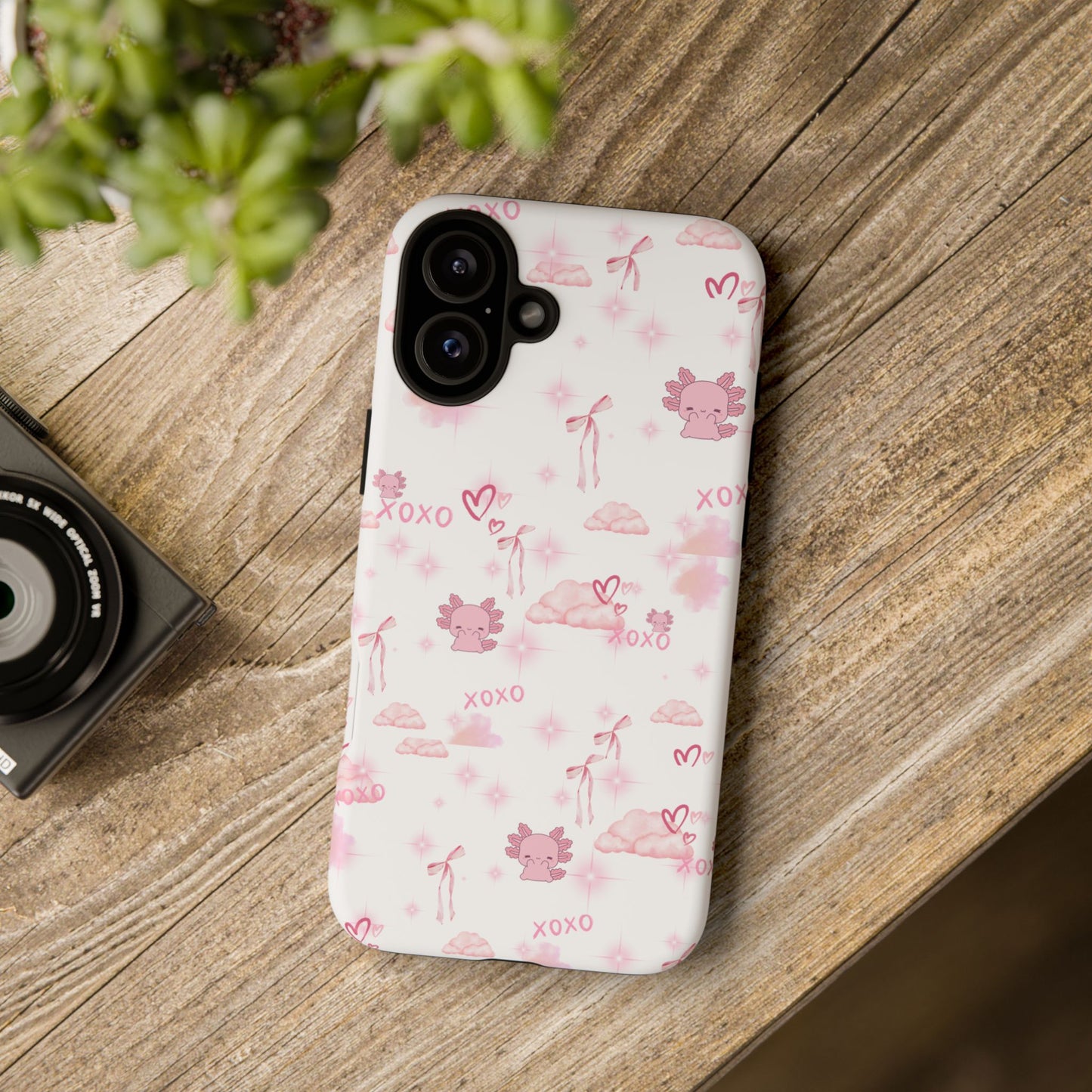 Pink clouds phone case