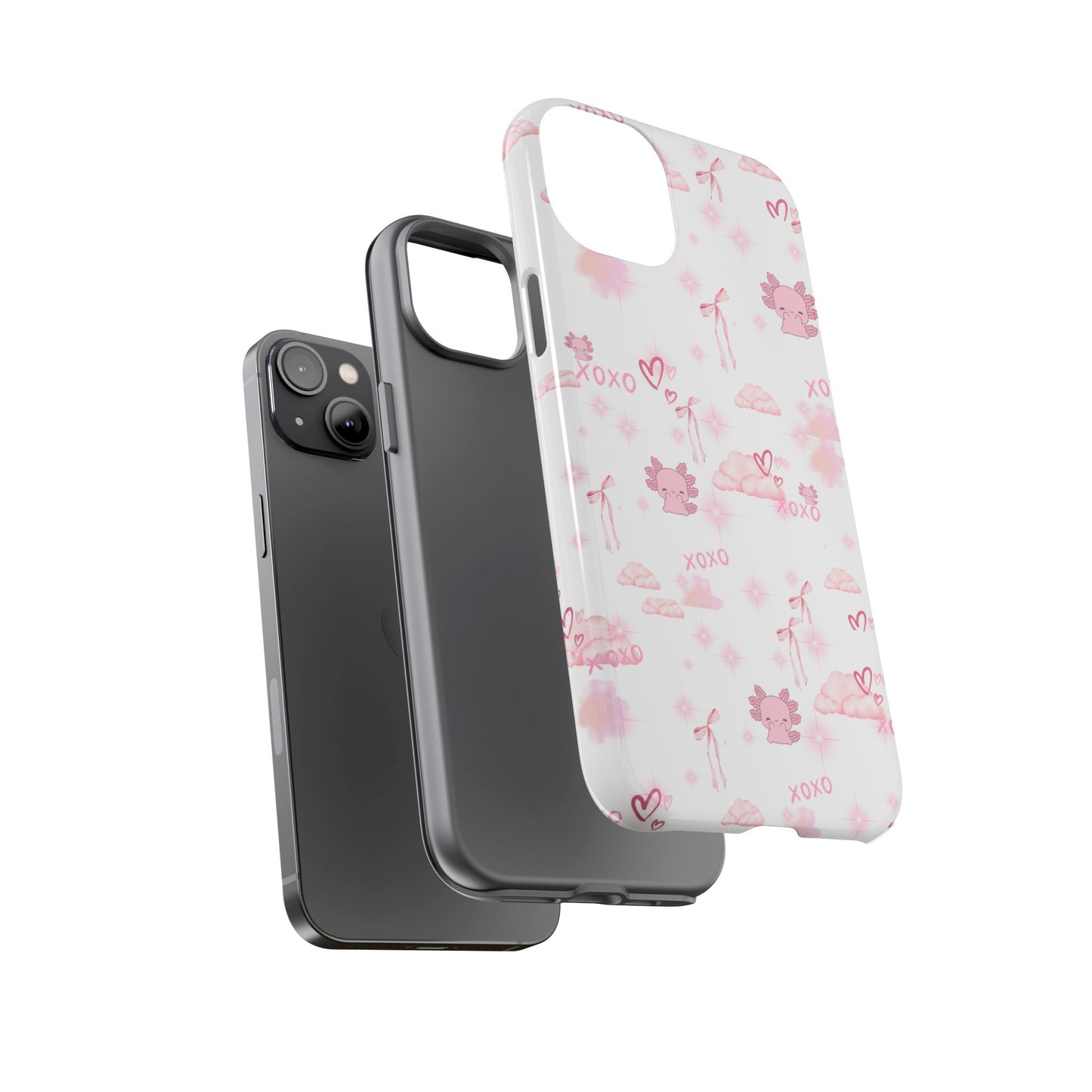 Pink clouds phone case