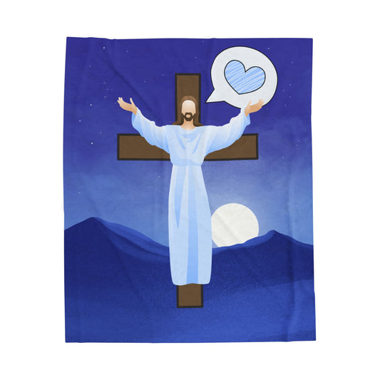 Jesus loves you blanket