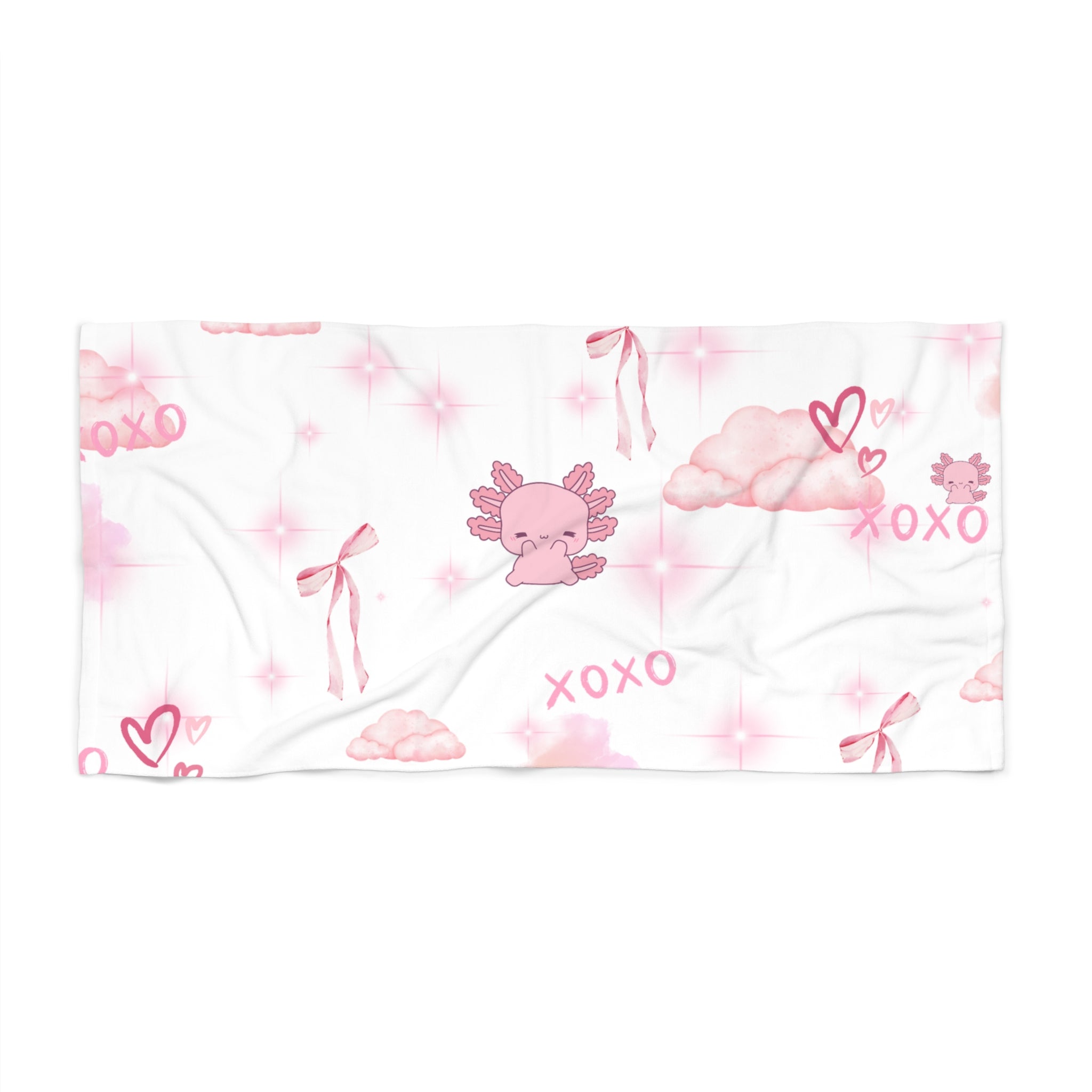 Pink Clouds Beach Towel