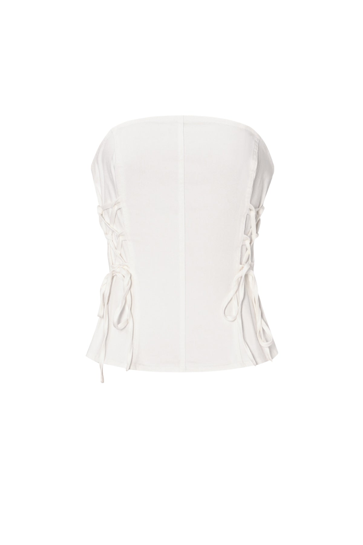 Denim Laced Tube Top