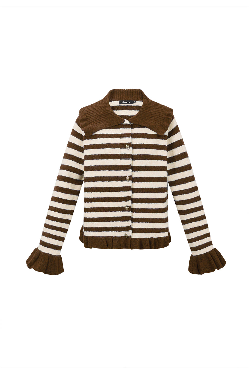 Polyester fiber (polyester) Knit cardigan Stripes Casual Fall/Winter  Clothes