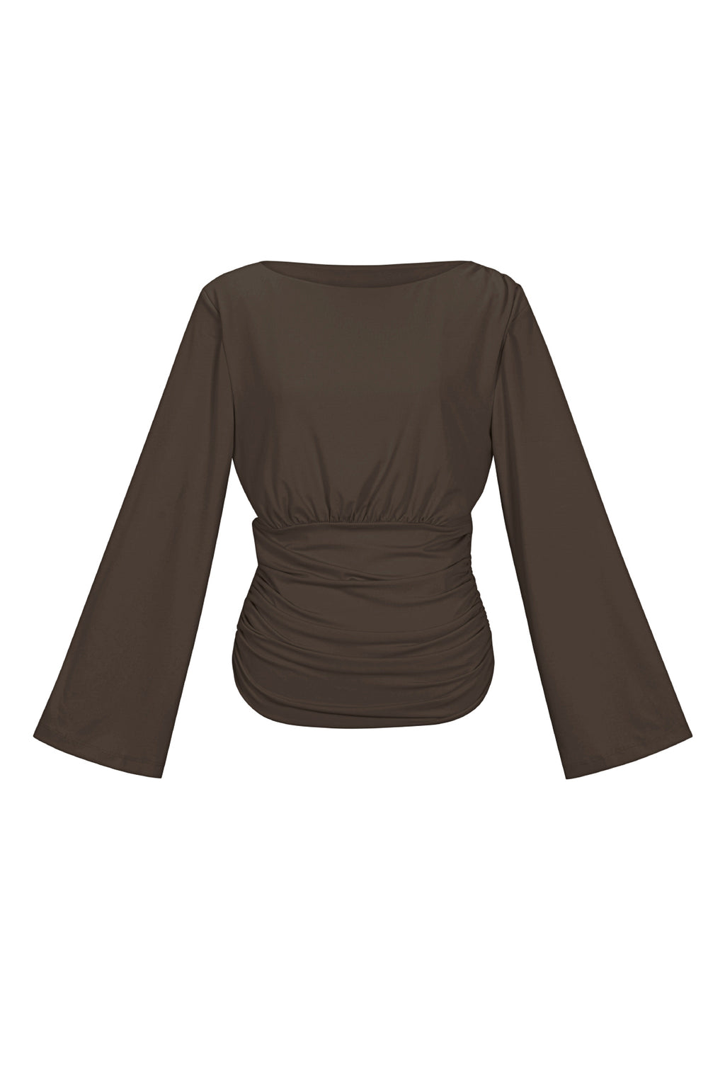 Fitted top with flared sleeves