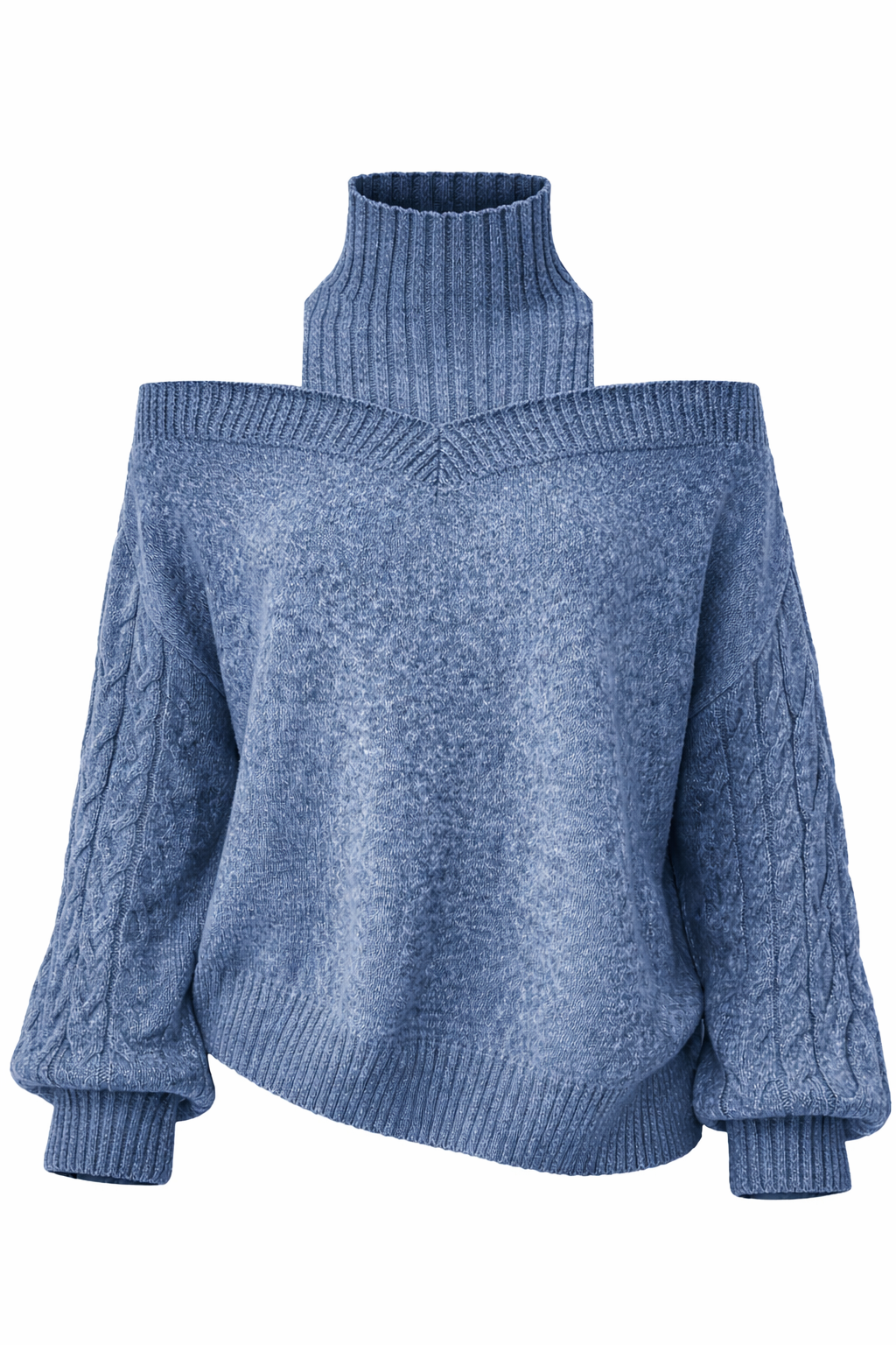 Off-Shoulder Turtleneck Trui